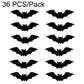 Halloween LED Glowing Bat Wall Decorations Kit, 12 PCS/Pack, 24 PCS/Pack, 36 PCS/Pack, 48 PCS/Pack, 60 PCS/Pack, 1 PC 3D