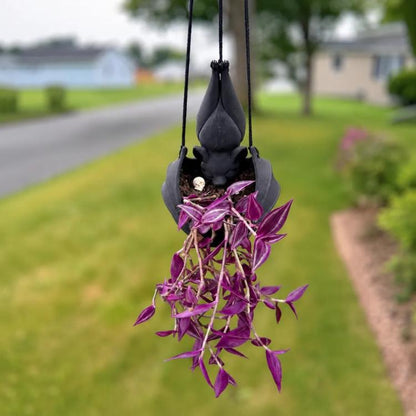 Hanging Bat Plant Pot Halloween Decoration, Small, Large