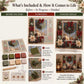 3D fabric poke art kit instruction chart showing step-by-step assembly panels