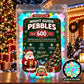 Multicolor glow-in-the-dark night guide pebbles in 600-count clear pouch