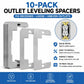 10 PCS/Pack Electrical Outlets Wall Plate Spacer Metal Mounting Accessories