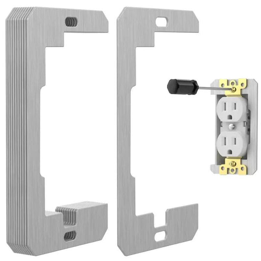 10 PCS/Pack Electrical Outlets Wall Plate Spacer Metal Mounting Accessories