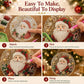 Christmas Pearl Diamond Art Hanging Ornament Kit DIY Material Kit, White Packaging Box, Color Packaging Box