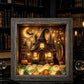 DIY Lighted Halloween Ornament Shadow Box Night Light Kit, 22.1x17.1x4.6cm, 31.8x22.8x4.6cm
