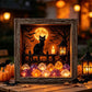 DIY Lighted Halloween Ornament Shadow Box Night Light Kit, 22.1x17.1x4.6cm, 31.8x22.8x4.6cm