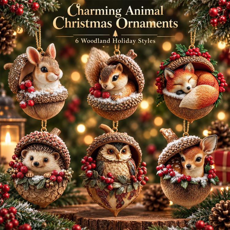 Charming Animal Christmas Ornaments