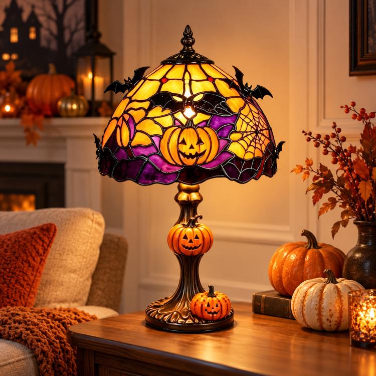 Halloween Stained Glass Lamp