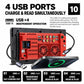 Double-DIN car stereo rear panel with multiple USB ports and circuit board details