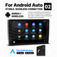 Double-DIN car MP5 player with touchscreen showing Android Auto app icons