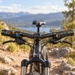 Pair of colorful-speckled honeycomb MTB handlebar grips with anti-slip shock absorption