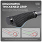 Black honeycomb handlebar grips with thickened ergonomic palm support pad