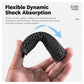 Black honeycomb grip cover with flexible shock-absorbing texture held in hands