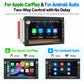 Car MP5 multimedia receiver front panel with touchscreen for CarPlay and Android Auto