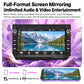 7-inch car multimedia touchscreen showing video playback interface