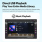 In-dash MP5 stereo with touchscreen music playback interface and control buttons