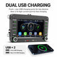 Car MP5 multimedia head unit with dual front and rear USB charging ports