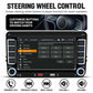 Car MP5 player settings screen for steering wheel control with assignable button options