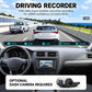 In-dash MP5 player dash camera recording preview on screen, black console