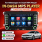 In-dash MP5 player with 7-inch touchscreen and app icons for navigation, media, and settings