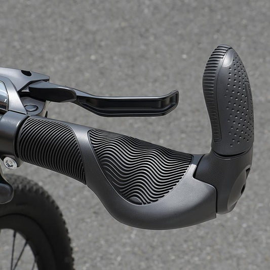 WEST BIKING 1 Pair Adjustable Non-Slip Mountain Bike Handlebar Grips with Bar Ends
