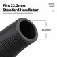 Black 22.2mm handlebar grip sleeve with non-slip textured surface