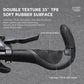 Black full-wrap TPE handlebar grips with dual anti-slip texture