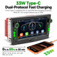 7-inch car MP5 multimedia receiver with touchscreen, Bluetooth icons, and green-lit controls