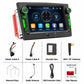 Car MP5 receiver kit with main unit, antennas, wiring harnesses, removal keys, and user manual