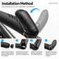 Black thumb rest bar grips for 22.2 mm handlebar, perforated textured surface