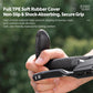 Black non-slip thumb rest bar grip cover with dotted texture and hand hold