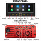 Car MP5 player front panel with ports and labeled front controls, diagram view