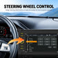 In-dash MP5 player with steering wheel control menu on the touchscreen