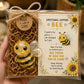 Emotional support glass bee animal gift in clear box with message card