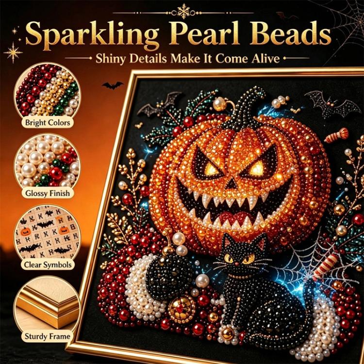Dark Halloween Diamond Painting Kit, 20cm  Frameless, 30cm Frameless, 20cm With Frame, 30cm With Frame
