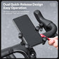 Shockproof bike phone mount holding a smartphone on handlebars