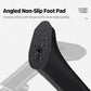 Angled non-slip kickstand foot pad with grip nubs, black metal support