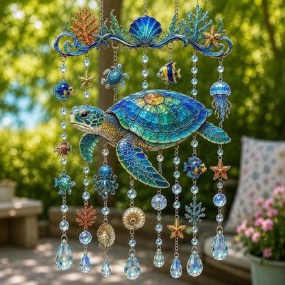 Ocean Acrylic Pendant Sparkling Ocean Garden Ornaments, Acrylic