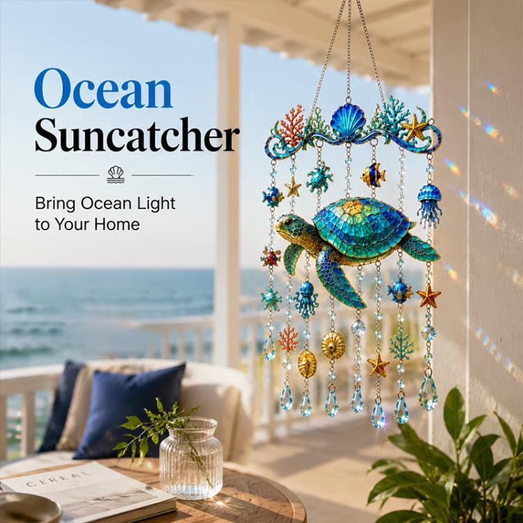 Ocean Acrylic Pendant Sparkling Ocean Garden Ornaments, Acrylic