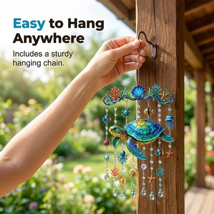 Ocean Acrylic Pendant Sparkling Ocean Garden Ornaments, Acrylic