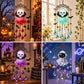Assorted Halloween vampire wind chimes set with red, green, purple, and astronaut styles