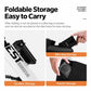 Foldable black crank kickstand for compact on-bike or pocket storage