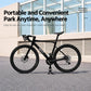 Bicycle with black crank kickstand deployed for parking