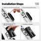Crank-mounted kickstand base installation with screws and included wrench