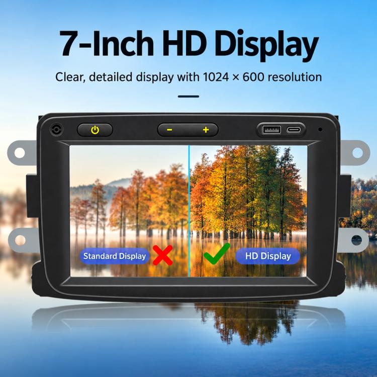 7-inch car MP5 head unit with touchscreen and clear HD display content