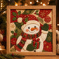 DIY Christmas Fabric Art Painting Kit, 20cm With Frame
