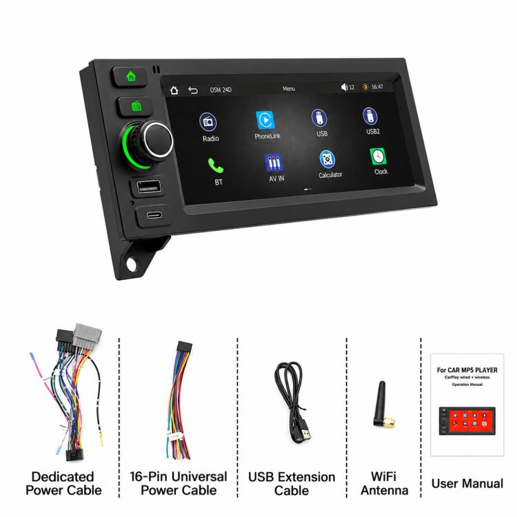 6.86 inch Car MP5 Player Wireless Central Control Smart Screen for Jeep, For Jeep