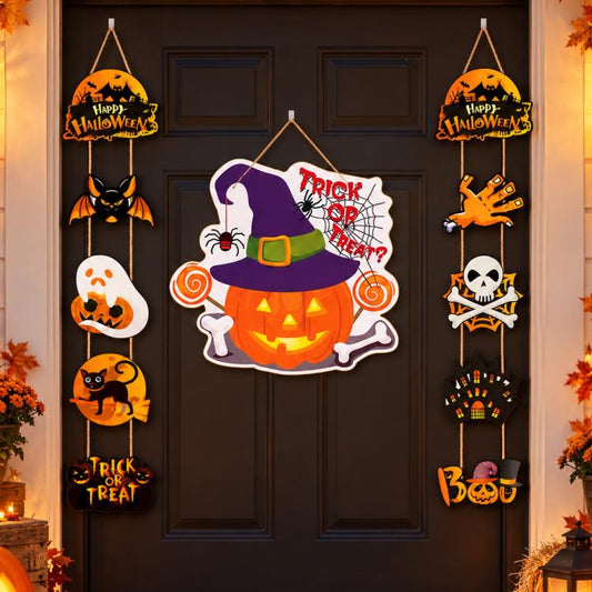 Halloween Trick-or-Treat Door and Window Hanging Decoration Kit