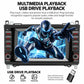 7-inch car MP5 player head unit with central touchscreen and side control buttons