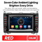 7-inch car MP5 player head unit with dial menu screen and side control buttons