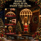 LED Santa parachute pendant light with warm glowing dome and hanging rings